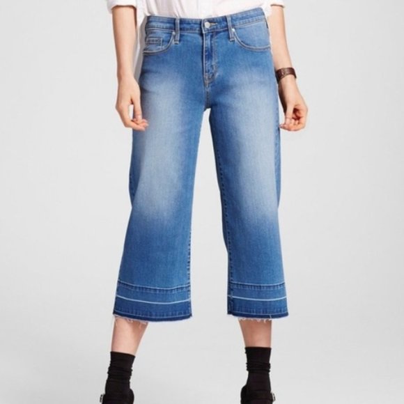 Mossimo high rise wide leg crop jeans - Picture 1 of 6